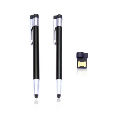 China Metal Ballpoint Pen Black Ink Pen USB Drive 2gb Stylus Pen Touch Pen USB Flash Stick 8gb for sale