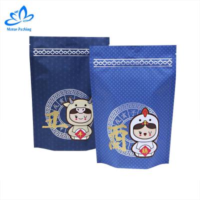 China Food Grade Moisture Proof Material Stand Up Zipper Transparent Packaging Bag With Clear Window for sale