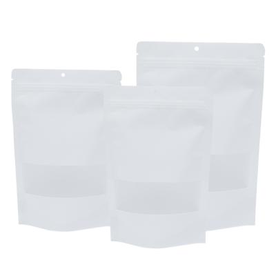 China OEM Aseptic Fast Deliver Ziplock Food Packaging White Dry Bag Paper Bag Factory Kraft Paper Ziplock Bag for sale