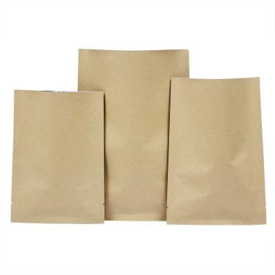 China Recyclable Clear Window Pouches Bags Brown Kraft Paper Bags Custom Logo for sale