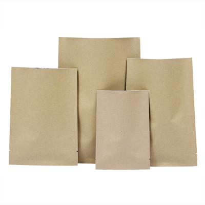 China Shenzhen Factory Wholesales Recyclable Aluminum Foil Bag Brown Craft Package For Food Snack for sale