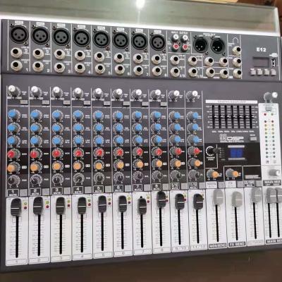 China Professional 99DSP YINYU Zhanpeng E12 Mixer KTV 12 Channel Performance Stage Audio Equipment 99 Kinds of DSP Digital Effector for sale