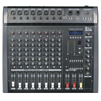 China Professional 8 Channel 16 Stage DJ Sound System Mixer Console with PMX808D Audio Amplifier for sale