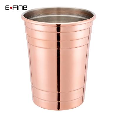 China 550ML Sustainable Party Mug / Drinking Cup Stainless Steel Copper Clad Mug for sale