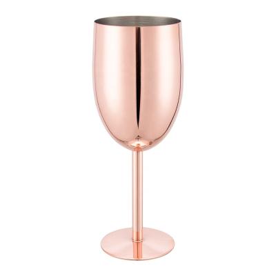 China EFINE Metal Wine Cocktail Stocked Glass Stainless Steel-Copper Plated Tumbler For Wedding Drinkware for sale