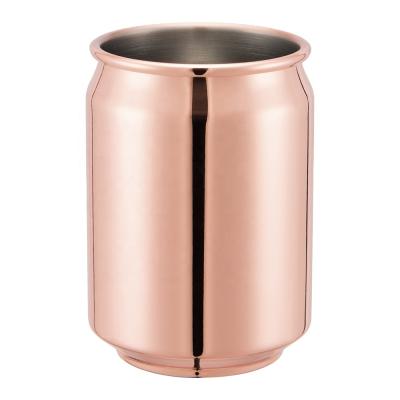 China EFINE 400ml Sustainable Pure Copper Cup Bar Drinkware Custom Printed Cups 2020 Stainless Steel Cola Tin Can for sale