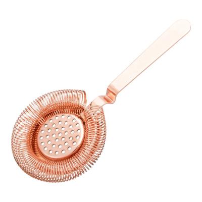 China EFINE Viable Juice Strainer Stainless Steel Copper Plated Fine Bar Accessories Mixing Cocktail Tea Strainers for sale