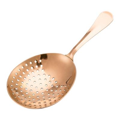 China EFINE Viable Convenient Small Cocktail Ice Strainer For Bar Rose Gold Plated Julep Filter Wholesale for sale