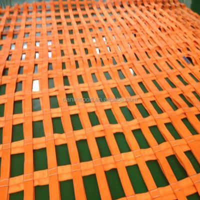 China High Strength Wholesale Orange Lifting Cargo Nets Hoisting Cargo Net With Competitive Price for sale