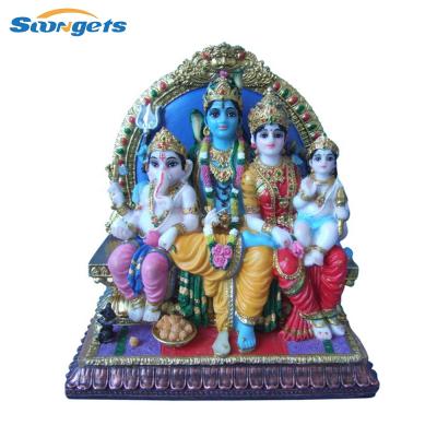 China Hindu God Shiva Family Religion Hot Sale Item India Resin Statue for sale