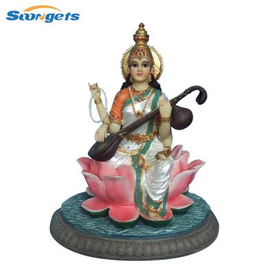 China Hot Sale India Resin Religion Item Hindu God Goddess Saraswati Statue for sale