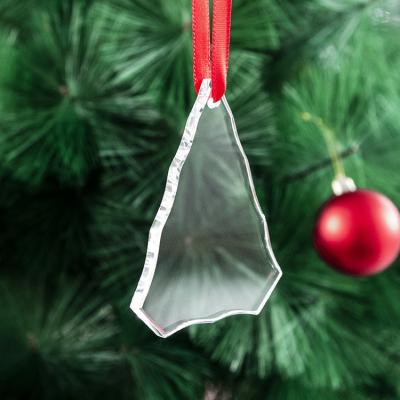 China Europe Decoration Triangular Empty Round Glass Decoration /K9 Crystal Christmas Empty Hanging Decoration for sale