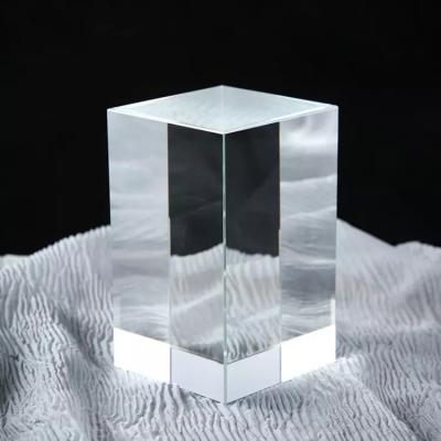 China Europe Hot Sale Free Space K9 Crystal Decorations Customized 3D Laser Image Crystal Glass Cube for sale