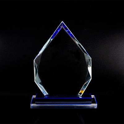 China Wholesale Personalized Europe Blank Crystal Glass Medal Trophy For Souvenir Events for sale