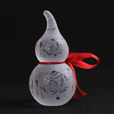 China Hot Europe Crystal Crafts For Souvenir Chinese Style Gourd Shaped Crystal Crafts For Home Decoration for sale