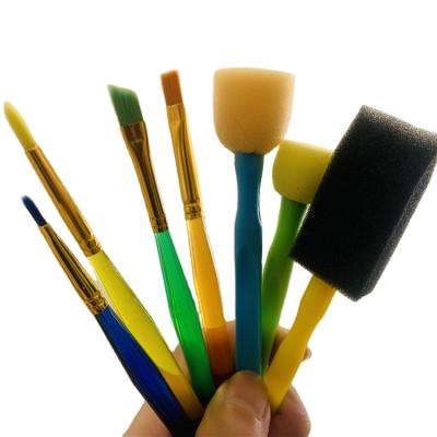 China Graffiti Children's Direct Painting Oil Brush Case Tools Sponge Paint Brush for sale