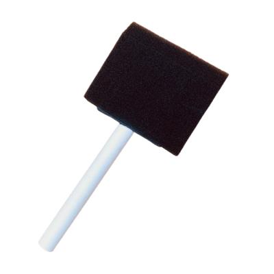 China Hot Selling 3pcs Black Paint Sponge Foam Wooden Handle Foam Paint Brush Set for sale