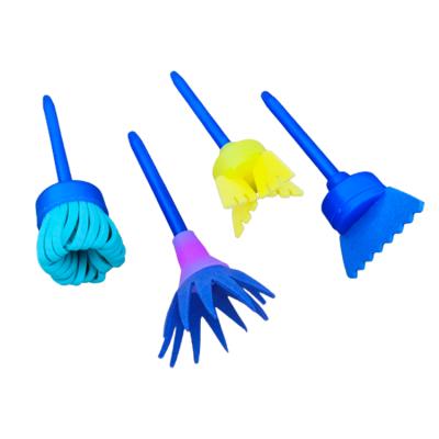 China Kids Graffiti Painting Wholesale Kids DIY Sponge Art Supplies Brushes 4 Pcs Painting Tools for sale