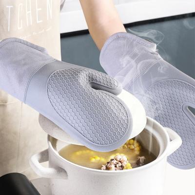 China Viable Nordic Style Silicone Honeycomb Design Heat Resistant Microwave Oven Gloves for sale