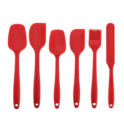 China Sustainable Kitchen Utensils Set Of 6 Silicone Spatula For Cooking for sale