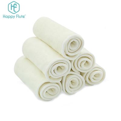 China Happyflute Cloth Plain Weave Diaper Inserts Bamboo Terry Insert Reusable Diaper Insert For Babies for sale