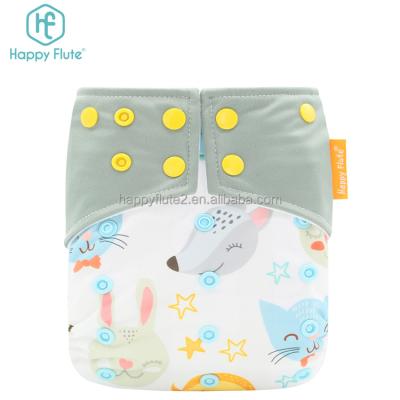 China Pocket Happy Sleepy Baby Diaper Printed Baby Groove Suede Cloth Newborn Diaper for sale