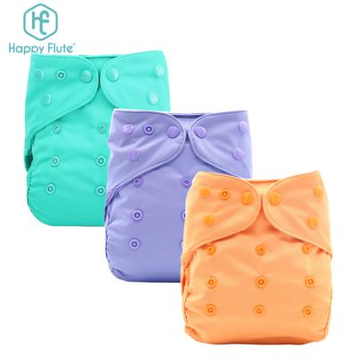 China Double Printed Reusable Baby Cloth Diaper Cover Solid Color Baby Diaper Cover gussetes pul Waterproof for sale