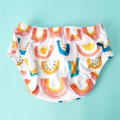 China Custom Printed Happy Groove Baby Swim Underwear Swimming Pants Reusable Swimming Diaper For Baby for sale