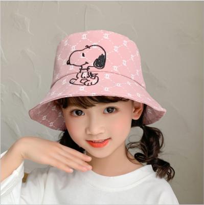 China 2021 New Verified Cartoon Children's Flat Surface Cute Fisherman's Hat Korean Sunshade Hat For Boys And Girls for sale