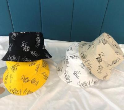 China Designer New Character Fisherman's Hat Summer Sunscreen Hat Cartoon Printed Casual Bucket Hat for sale