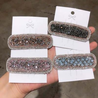 China New Soft Rhinestone BB Hair Clip Accessories Crystal Hair Slides Women Hairpins for sale