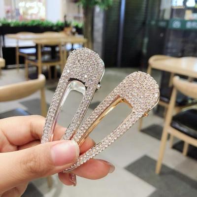 China Fashion Fashion Rhinestone Hair Clip For Women Elegant Korean Design Snap Hairpin Hair Styling Accessories Hair Wear for sale