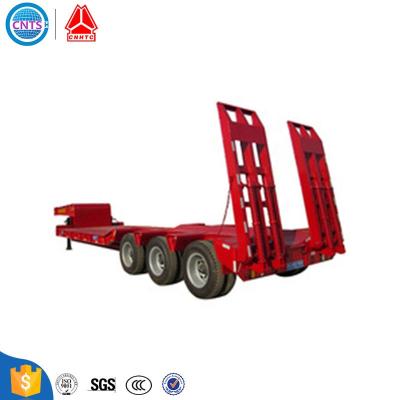 China Truck Trailer 3 Axle 50T Low Bed Gooseneck Semi Truck Trailer For Sale for sale