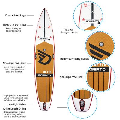 China Unisex Inflatable Surfboard Sup Two Chamber Traveling Sup Board Stand Up Paddle Board Traveling Packing for sale