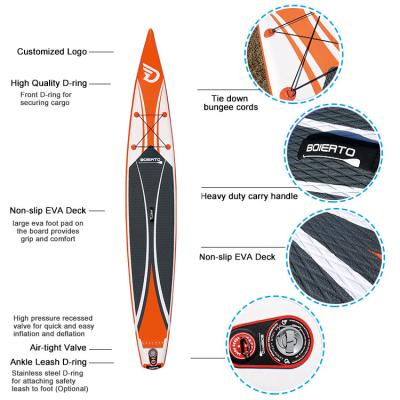 China Unisex Hot Selling inflatable surf board SUP racing surfboard racing paddle board isup paddle board for sale