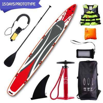 China Good Quality Red Inflatable Board Stand Long ISUP Water Sport Activity OEM Board For Racing SUP Inflatable Paddle Board For Racing Water Sports for sale