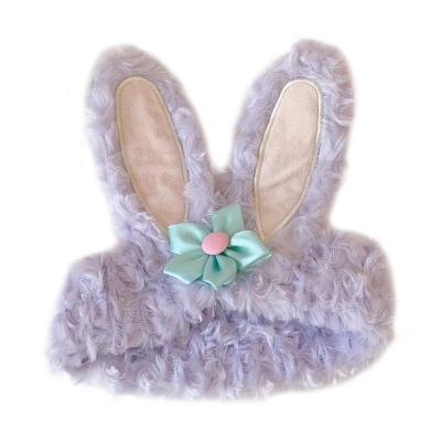 China Hot Furry Hair Circle Rabbit Ear Hair Decoration Party Bunny Ear Headbands Festival Easter Headband Fluffy Headband for sale