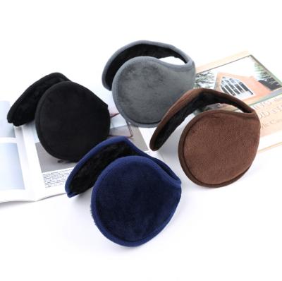 China Men's Warm Plush Protective Ear Cover Winter Wearing Back Headband Man Fleece Ear Warmers 11cm/13cm Diameter for sale