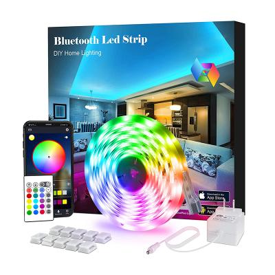 China Bedside Free Sample Color Changing Led Strip Lights 5050 RGB Strip Lights Bedroom RGB Strip Light Kit for sale