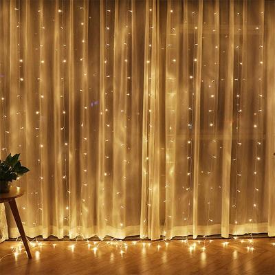 China Various Color Changing 300 LED Window Curtain String Light for Christmas Wedding Party Garden Bedroom Wall Outdoor Indoor Decorations for sale