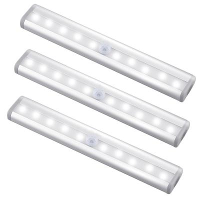 China Modern Hot Sale 10 LED Light Kitchen PIR Body Motion Sensor Night Light Under Cabinet LED Cabinet Light Lamp for sale