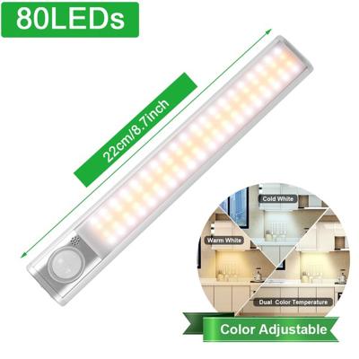 China Beam Light 22cm 80 LED Color Adjustment LED USB Motion Sensor Linear Light For Decoration Holiday Light Home Bedroom for sale