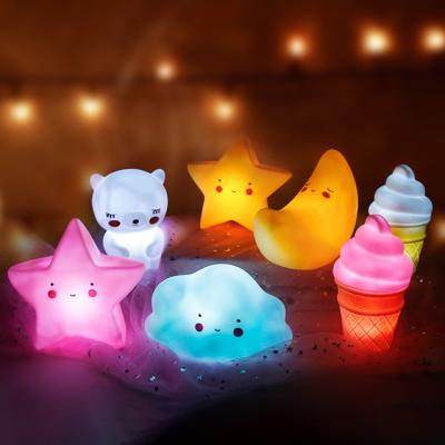 China Amazon Hot Sale Modern PVC Led Moon Light Lamp Small Kids Decor Bedroom Light Cute Cartoon Animal Night Light For Children for sale