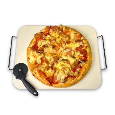 China Custom logo stocked kamado gas klin pizza refractory stone for sale