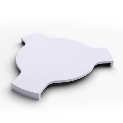 China Viable ceramic cordierite BBQ heat deflector plate setter for kamado grill for sale