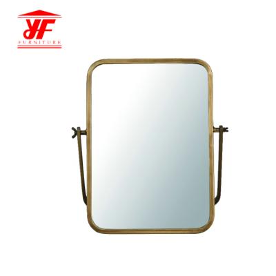 China Latest New Design Decorative Bronze Ventage General Makeup Desk Mirror for sale