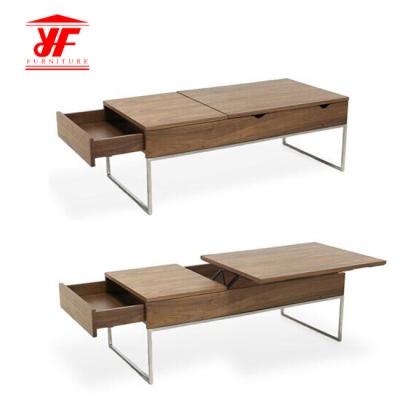 China Wooden design above PANEL Chinese coffee table tea table lift with drawer for sale