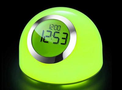 China LED mood lamp with clock and alarm function for sale