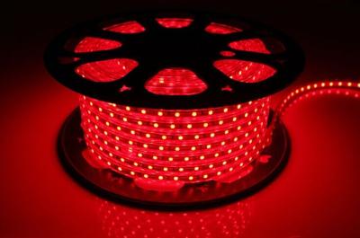 China SMD 3528 60LED/M 100V 4.8W/M Red LED strip light for sale