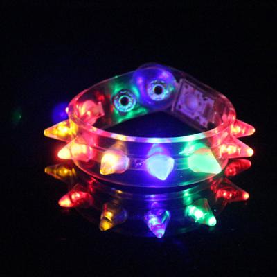 China Multi-Color Push Button Spike LED Bracelet For Concert,Carnivals, Sporting Events, Party for sale